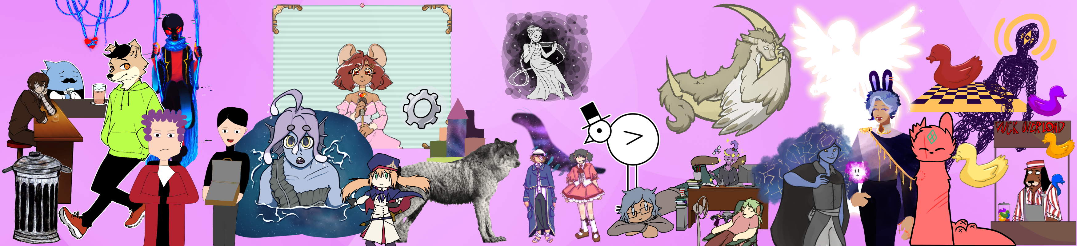 A banner showing the submitted ghosts from Ghost Jam 2024.